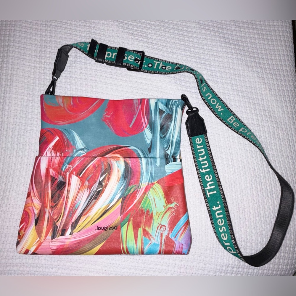 DESIGUAL Artsy Vibrant Multicolor Colorful Crossbody Bag Purse Handbag NWOT - Picture 10 of 16